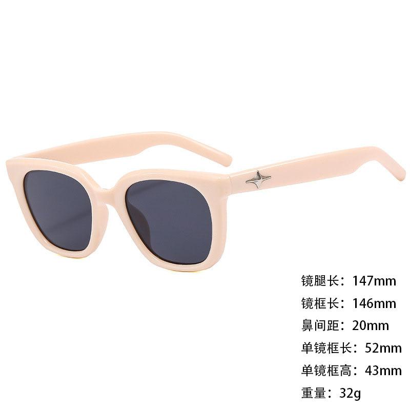 Sunglasses Star Anti-Uv400 Advanced Glasses Thin Trend Sunglasses Metal Hinge