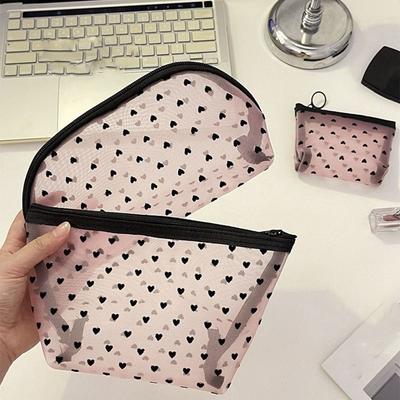 Herz Transparent Damen Kosmetiktasche Multifunktionale Damen Kulturtasche