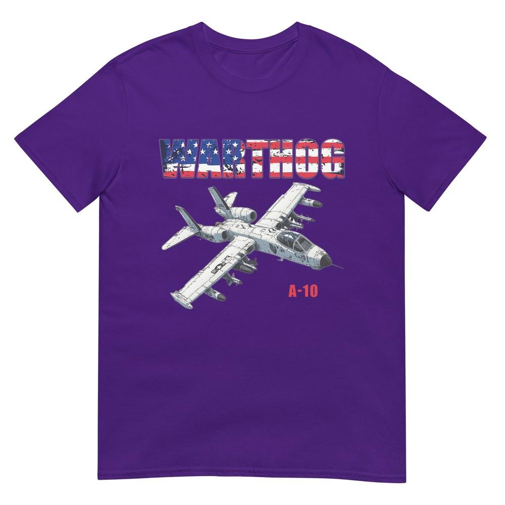A10 Warthog Military Airplane Pilot With American Flag Gift TShirt