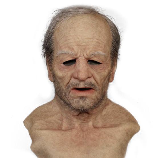 Nouveau produit d'Halloween: Masque de vieil homme, couvre-chef de vieil homme et de vieille femme pour costumes de fête Cos Accessoires drôles