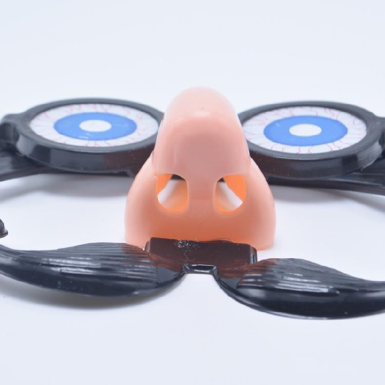 Halloween Eyeball Glasses Cosplay Props Mustache Glasses with Fake Nose for Women Men Halloween Birthday Party,