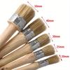 1pc Round Bristle Chalk Oil Paint Painting Wax Wooden Handle Brush Artist