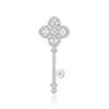 Tudor Rose Garden 14k Diamond Lucky Key Pendant (+Silver Chain Gift)