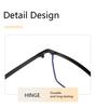 Men Square Metal Large Frame Myopia Glasses Spring Leg Elderly Near Sight Eyewear Blue Light Blocking Eye Protection Eyeglasses