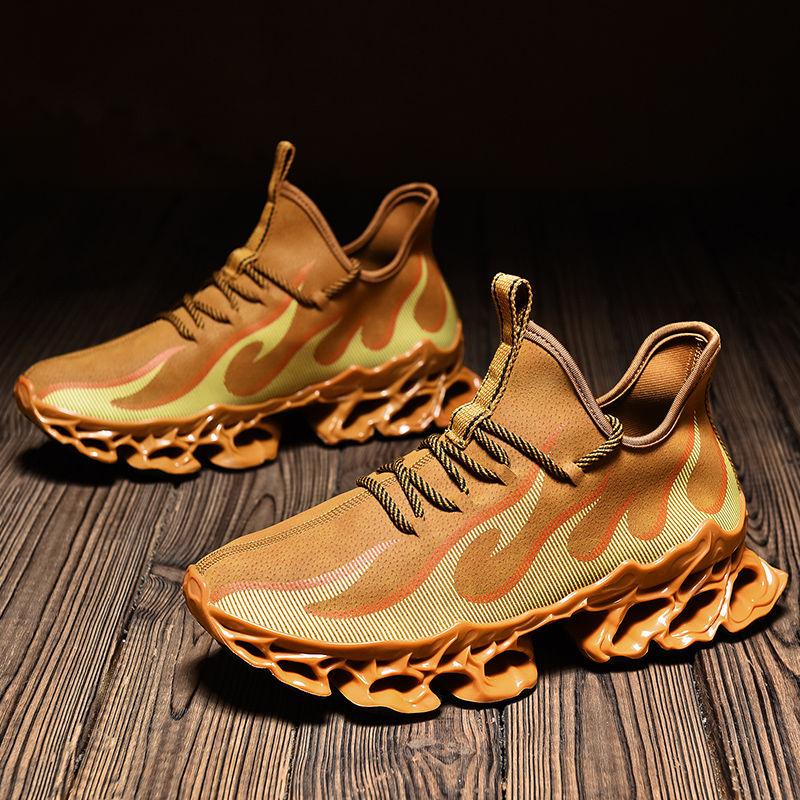 Men's Shoes Tide Men's Waterproof Leather Sneakers Shock Absorption Heightened Casual Shoes Men's Student Shoes