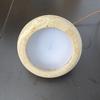 Japanese-Style Yellow Travertine Lamp Wabi-Sabi Retro Pendant Light Middle for Dining Room Bedside Decorative Chandelier