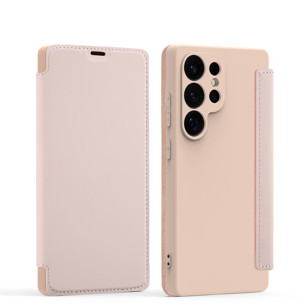 Prémiový kryt pro řadu Samsung Galaxy S22 S23 S24 S25. Liquid Skin - Kryt na telefon na dotek s ochranou proti pádu, slotem na kartu a víceúhlovým stojánkem