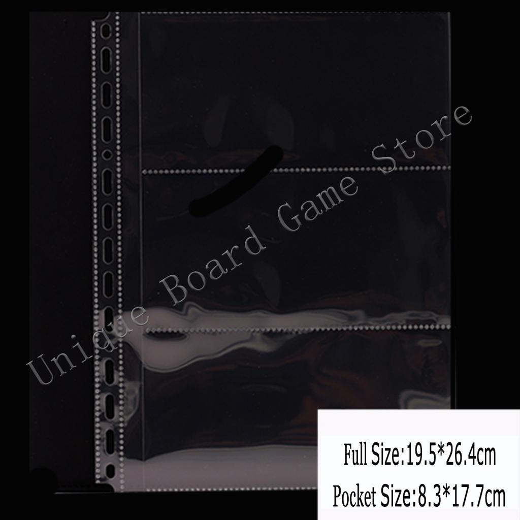 20Pcs For A4 B5 Album Size 1 2 3 4 6 8 9 Pockets Cards Po Album Cards Page For Magical Collection Board Game Star Post Card