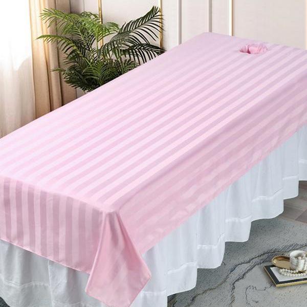 Luxury White Massage Bed Sheet with Face Hole for Beauty Salon