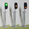 Silver Complete Signal W/Screw 2pcs 3 Aspects For 12V DC To 16V DC