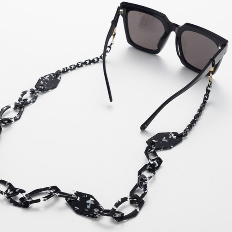 SPRING STRINGS ACETATE CH L Geo _ Black White