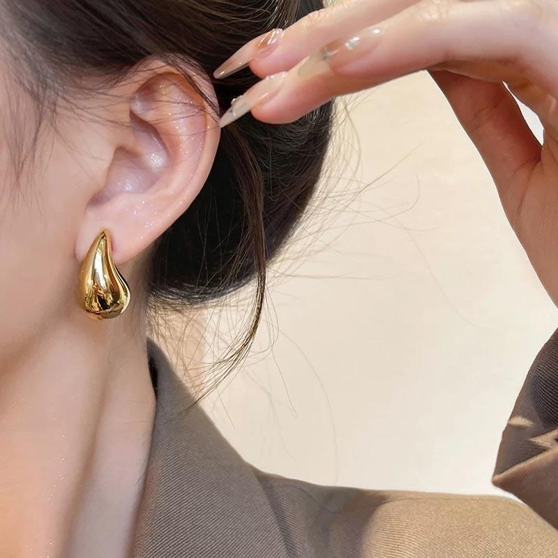 Neue trendige klobige Wassertropfen-Ohrringe für Frauen Persönlichkeit glänzende Tropfenohrringe Boho Teardrop-Ohrringe Mädchen Modeschmuck Geschenke