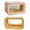 Transparent Wooden Money Box Large Capacity Piggy Bank Coin Cash Container