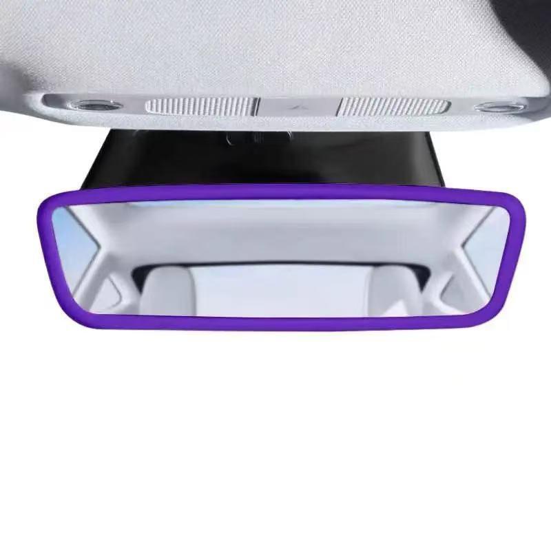 Heißer Verkauf Für Model 3 Y Highland Juniper 2019-2026 Silikon Rückspiegel Schutzrahmen Mittelkonsole Rückspiegelabdeckung