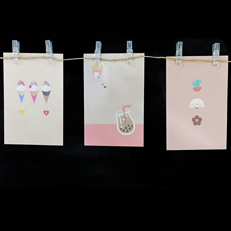100/50 PEZZI Clip Foto Mini in Plastica Mini Mollette Trasparenti per Foto Fai da Te Decorazione Matrimonio Festa YFJ008