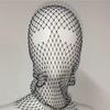 1pc Rhinestone Crystal Embellished Fishnet Hair Scarf,Glittering Mesh Veil Headband,Elastic Hairband for Ladies',Dance,Wedding