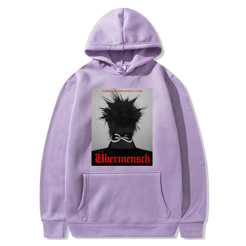 G-Dragon’s Übermensch Hoodie 2025 New Album Men Women Hoodies Hip Hop Y2k Hooded Pullover Long Sleeves Fleece Loose Sweatshirt