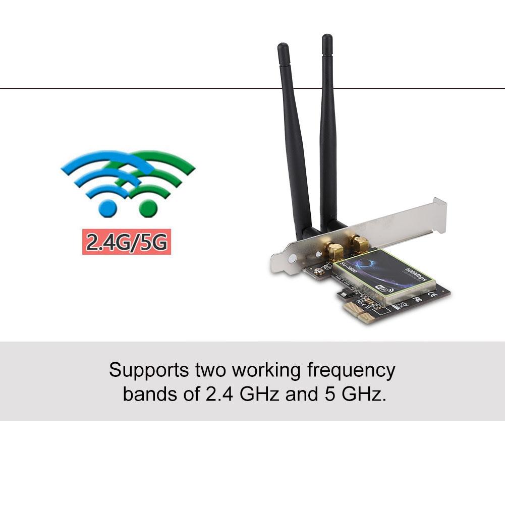SU N600 PCI E Desktop Computer High Speed Wireless Network Card for Windows