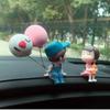 Figure Cute Center Console Creative Car Decoration Cartoon Couples Balloon Ornament Action Figure