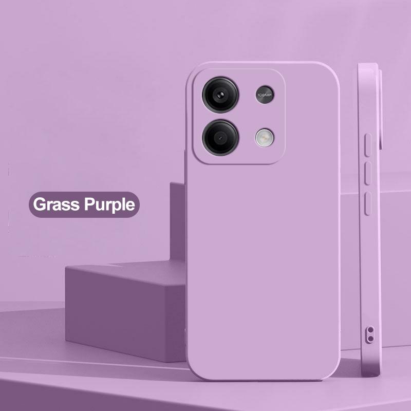 Capas de Telefone Quadradas de Silicone Líquido Para Xiaomi Redmi Note 13 14 Pro 5G Capa Traseira à Prova de Choque