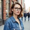 New Square And Round, Simple And Versatile Eyeglass Frames, Anti-blue Light Glasses9050