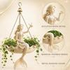 Resin Mermaid Planter Winged Fairy Decorative Plant Holder  Indoor Outdoor Garden