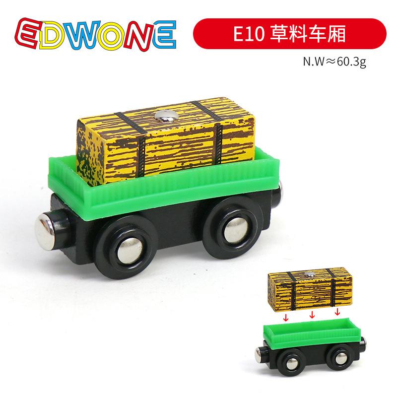NEU Holz Magnetischer Zugwaggon Lokomotive Krankenwagen Feuerwehrwagen Holz Eisenbahnzubehör passend für Holzschienen Spielzeug