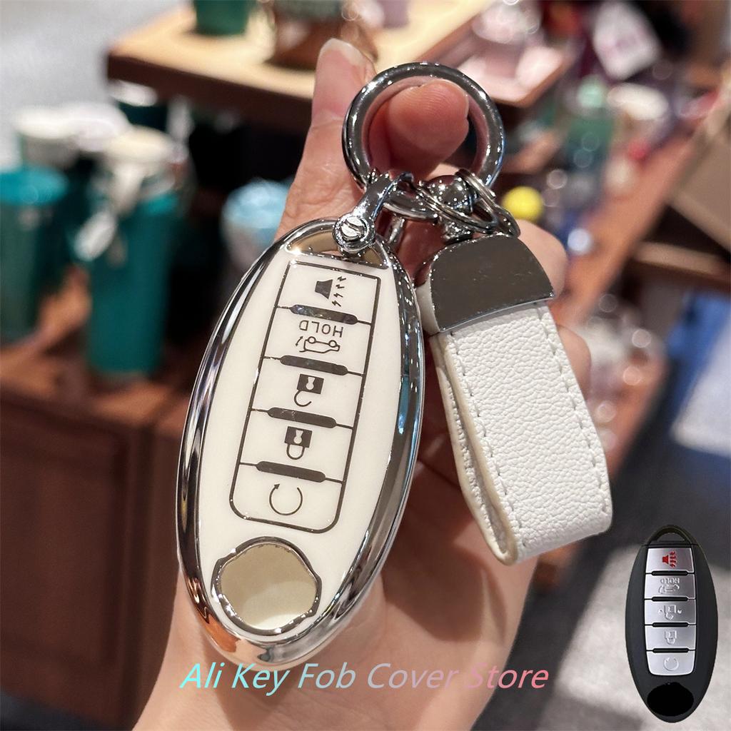 Key Fob Cover Keychain Lanyard for Nissan Altima Maxima Murano Rogue Sentra 370z Pathfinder Smart Control Key Protecto
