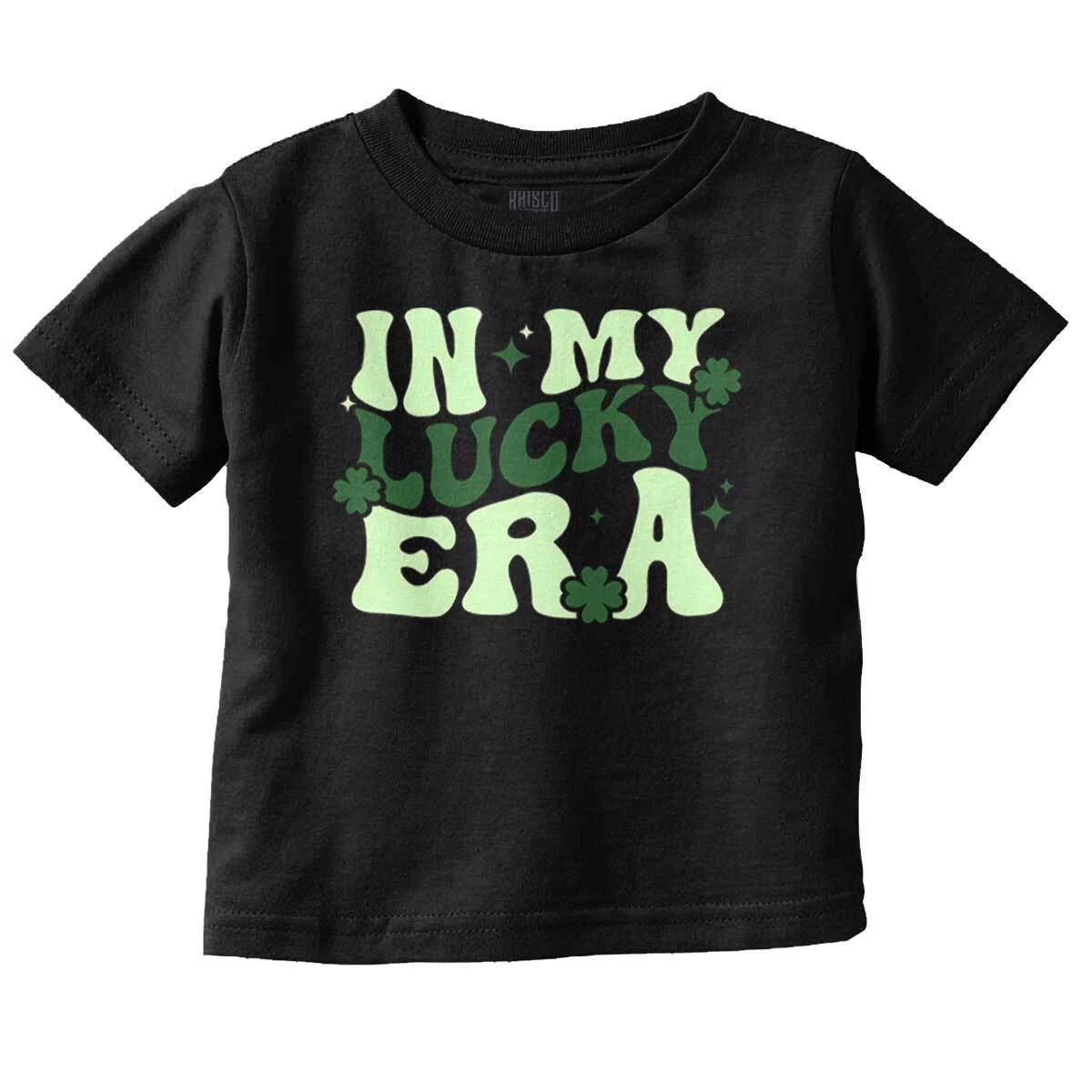 Cool St Patrick s Day In My Lucky Era Clover Toddler Girl Youth T Shirt For Kids XXL