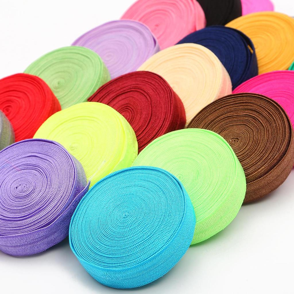 5 Yards 15mm Elastic Band Spandex Ribbon Multicolor Sewing Fabric Trim Waist Band Garment Accessory KTY