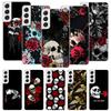 Human Skeleton Red Rose Phone Case For Samsung Galaxy S26 Ultra S23 S24 S25 Edge S20 FE S21 S22 Plus Soft Print Shell Cover Fund