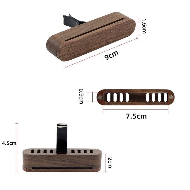 Wooden Car Air Freshener: Simple Fragrance Clip for Air Vent Decoration