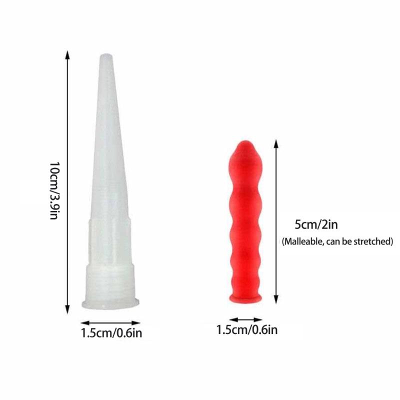 Silicone Tube Nozzle Caps Sealable Cartridges Spare Nozzles Screw Cover for Silicone Caulking Pipe Spare Nozzles