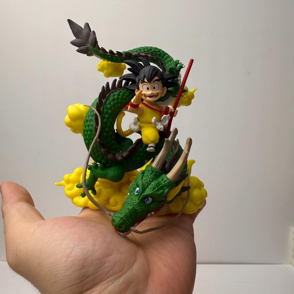 Figura de Anime Dragon Ball de 15 cm Goku y Figura de Dragón Figuras de Acción de PVC Modelo de Colección Juguetes Regalos