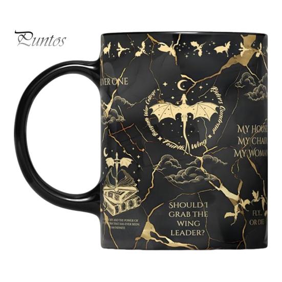 

Керамическая кофейная кружка с ручкой 330 мл, переносная чашка для чая, чашка для горячего шоколада, кружка с принтом летящего дракона, подарки 330ml