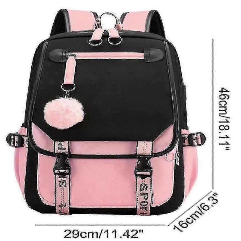 Labubu Backpack Cartoon Elementary School Bag Schoolbag For Men Women Kids 18inch