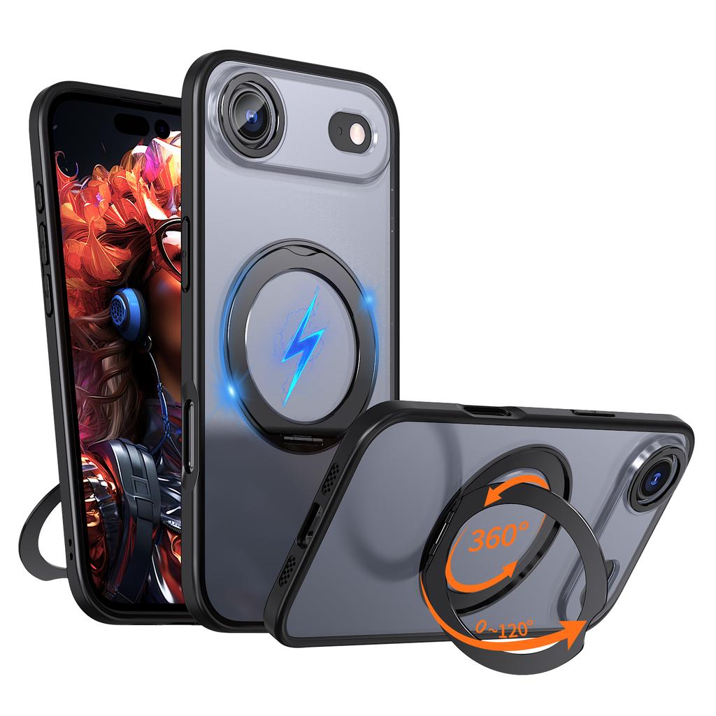 For iPhone Air Case Compatible with MagSafe TPU + Acrylic Kickstand Phone Cover