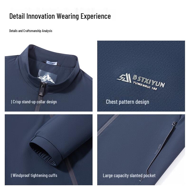 SHANSHAN Men's Washable Wrinkle-Resistant Business Casual Jacket