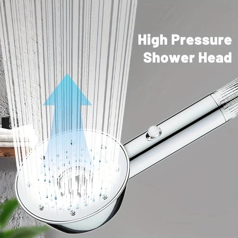 Water Saving Shower Head 2 Mode Adjustable Pressure Shower One-key Stop Water Shower Bathroom Accessories