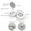 Rechargeable LED Light Makeup Mirror Foldable Fan, Portable Vanity, Smart Cosmetic Tool, 2 In 1, Home Gift