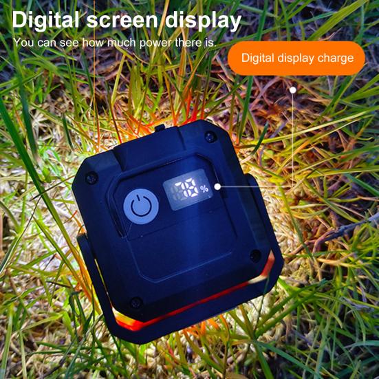 LED Work Light Magnetic Rechargeable Type-C Charging 5 Modes 180 Degrees Rotatable Flood