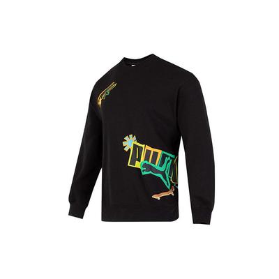 Classics Street Sport Crew Logo Print Casual Pullover Sweatshirt Men Tops Black 539968-01