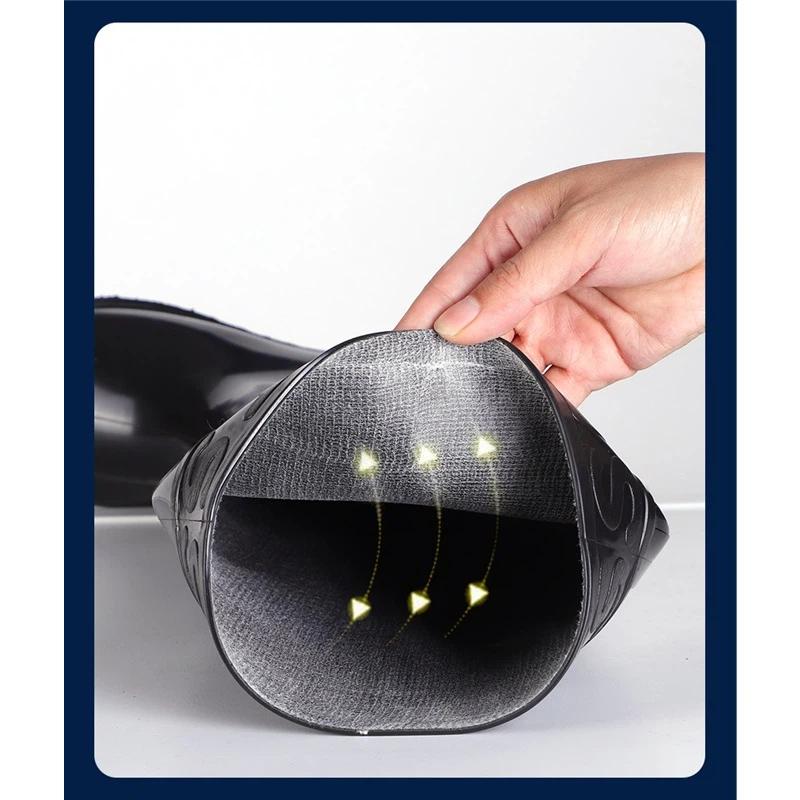 Men's High Tube Anti Slip And Wear Resistant Rain Shoes Rubber Shoes