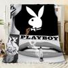 Playboy Bunny Logo Themed Blanket - Soft and Cozy Throw Blanket Featuring Iconic Playboy Graphics, Perfect for Cozy Nights, Livi