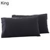 Talos 2Pcs Solid Color King Queen Pillow Case Home Bedroom Bed Cushion Cover Decor