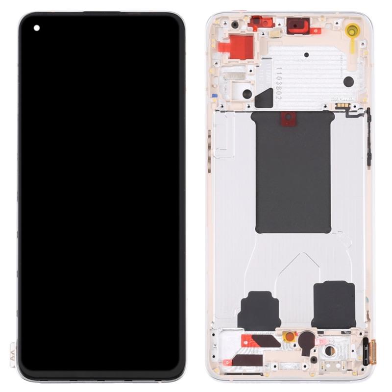 For Oppo Reno7 Pro 5G CPH2293 OEM Grade S AMOLED Screen and Digitizer Assembly+Frame Part (without Logo)
