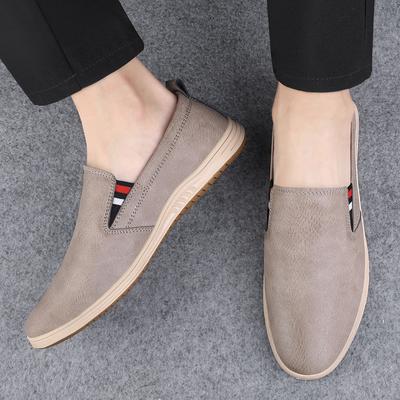 FashionMen Casual Leather Loafers Man Leisure Walk Shoes Comfy Mocasines Slip-On Boat Shoes Handmade Driving Footwear Light Lazy Flats