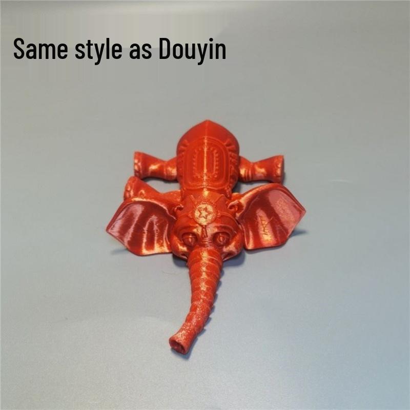3D Printed Baby Elephant Figurine - Micro Landscape Ornament & Gift Model