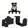 Cute Schnauzer Key Holder, Heavy Duty Metal Wall Mounted Rack with Hooks, Space Saving for Kitchen Office Bathroom Porch, Perfect Gift for Pet Lovers