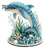 Creative Gifts for Holidays Beaded Ocean Animal DIY Kit, 3D Octopus Shark Craft Handmade Ornament Making Set Sea Animals Bead Art Project Adults,
